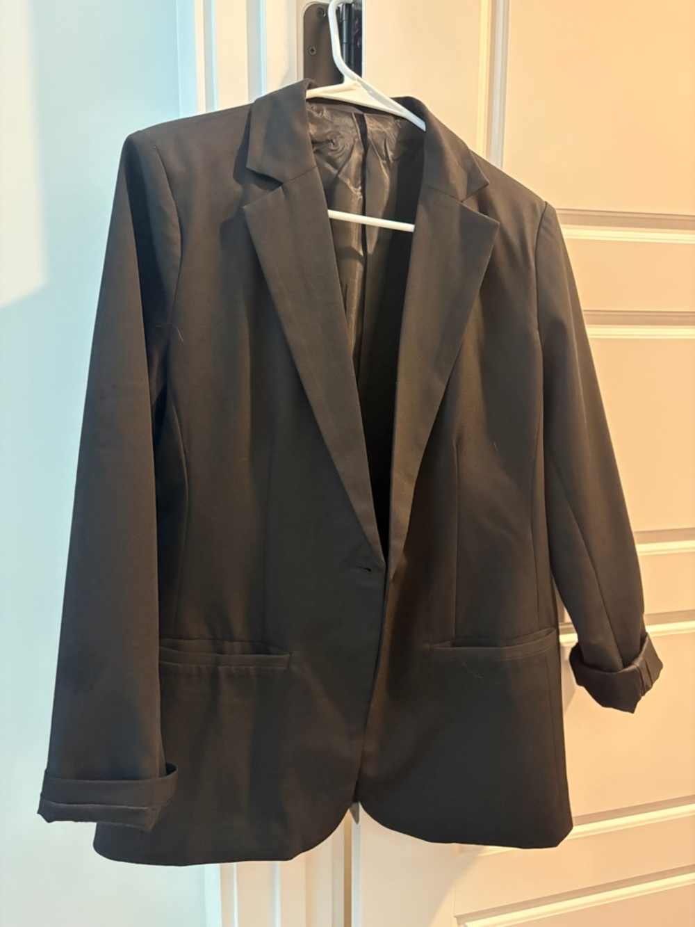 Amazon Black Women's Single-Button Blazer